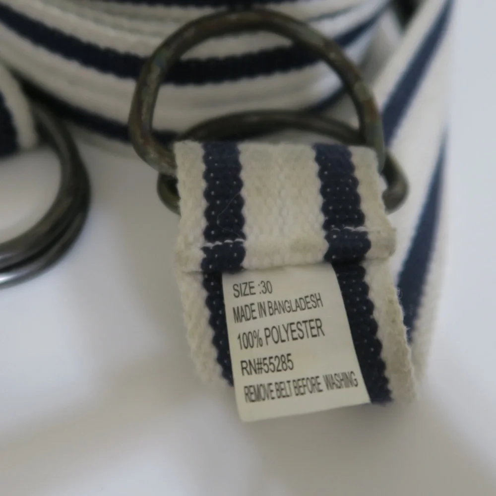 American Eagle Outfitters Blue Striped Belt Lot of Two Nautical Size‎ 30